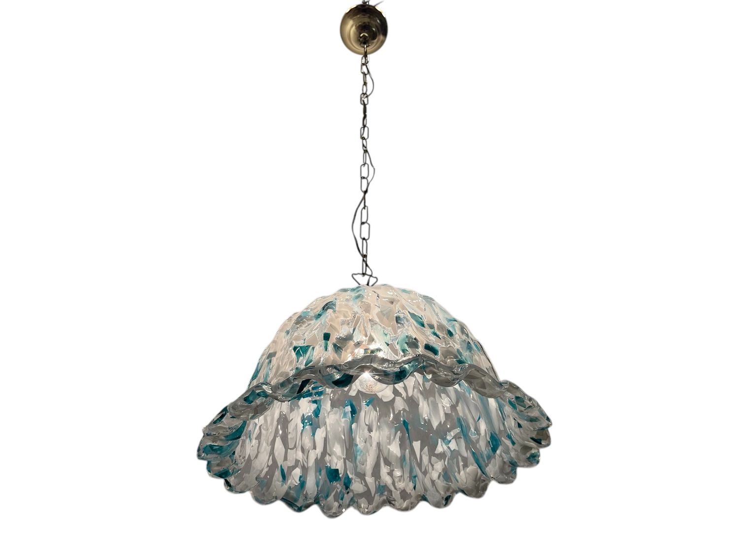 Blue Murano Glass Light Pendant, 1970s
