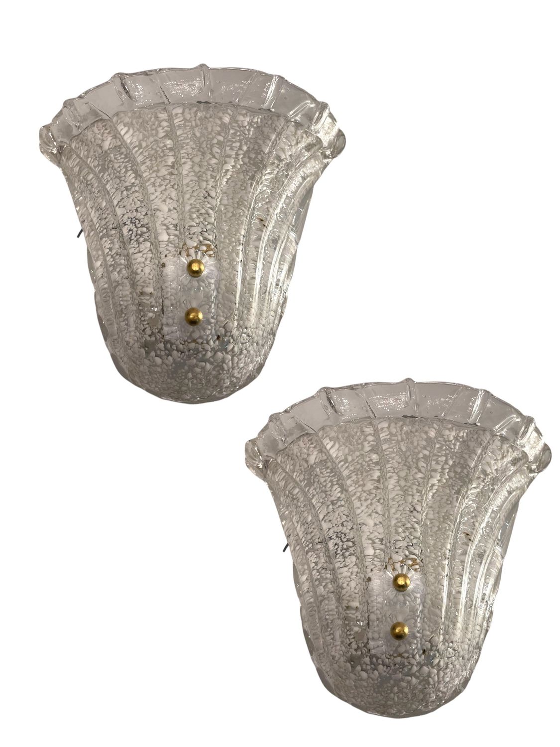 Vintage Murano Glass Sconces, 1970s, Set of 2