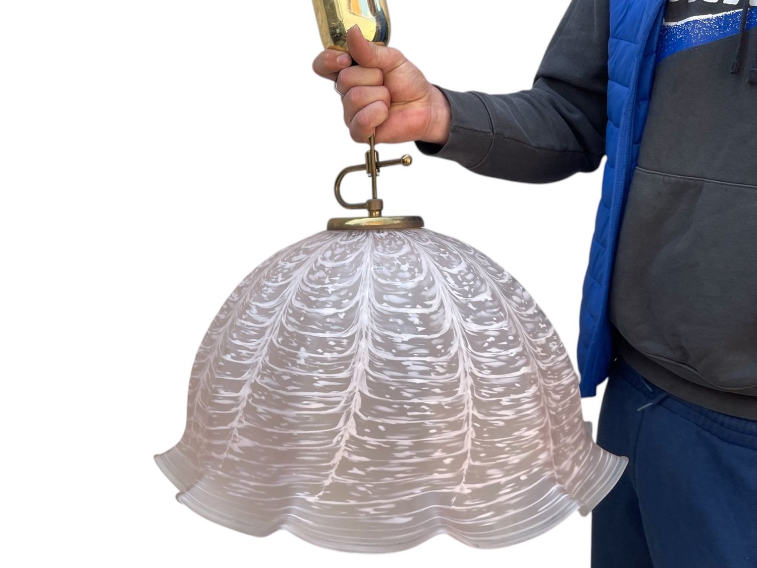 Large Pink Murano Glass Light Pendant, 1970s