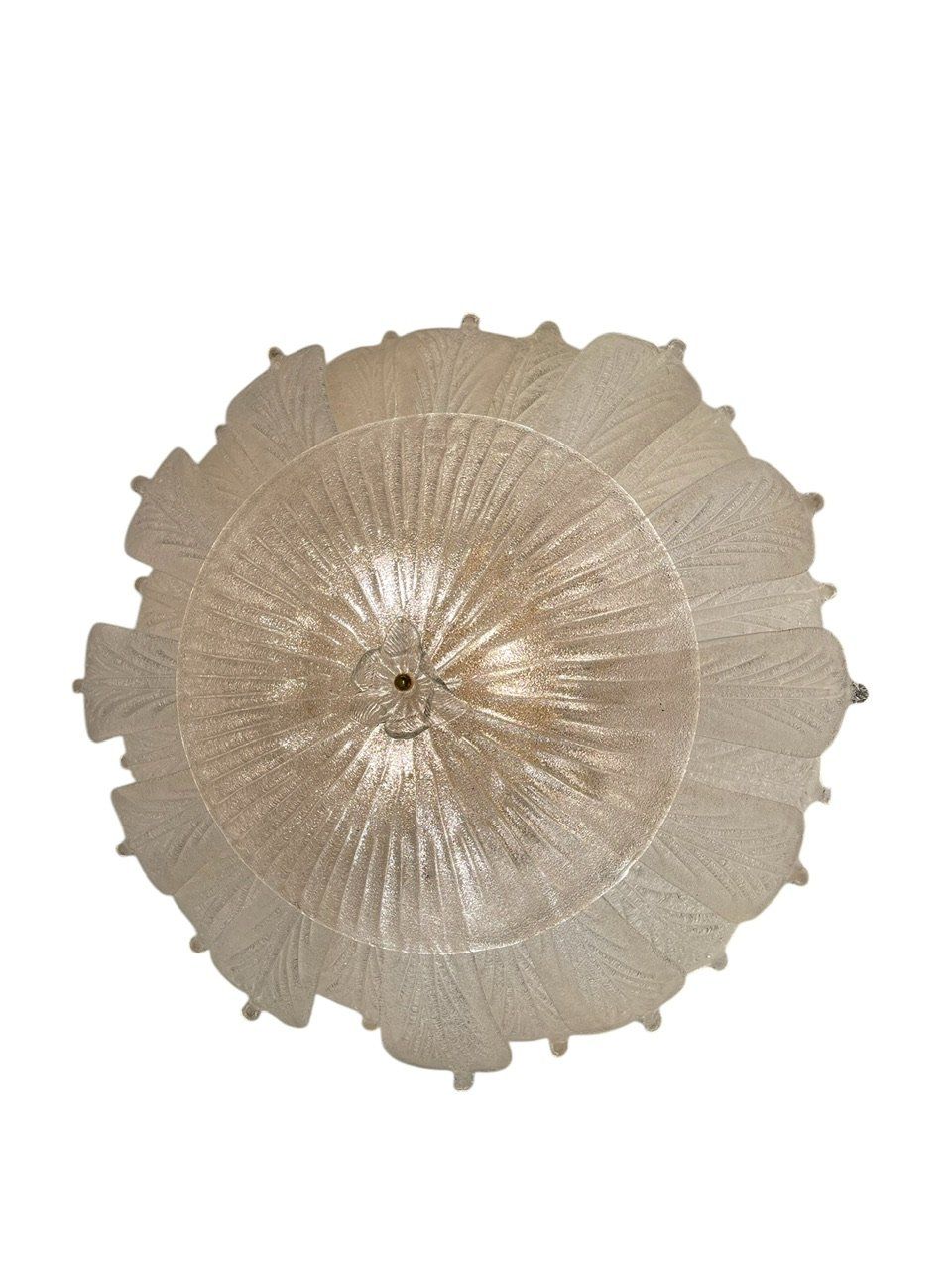 Large Venetian Murano Glass Flushmount, 1970s