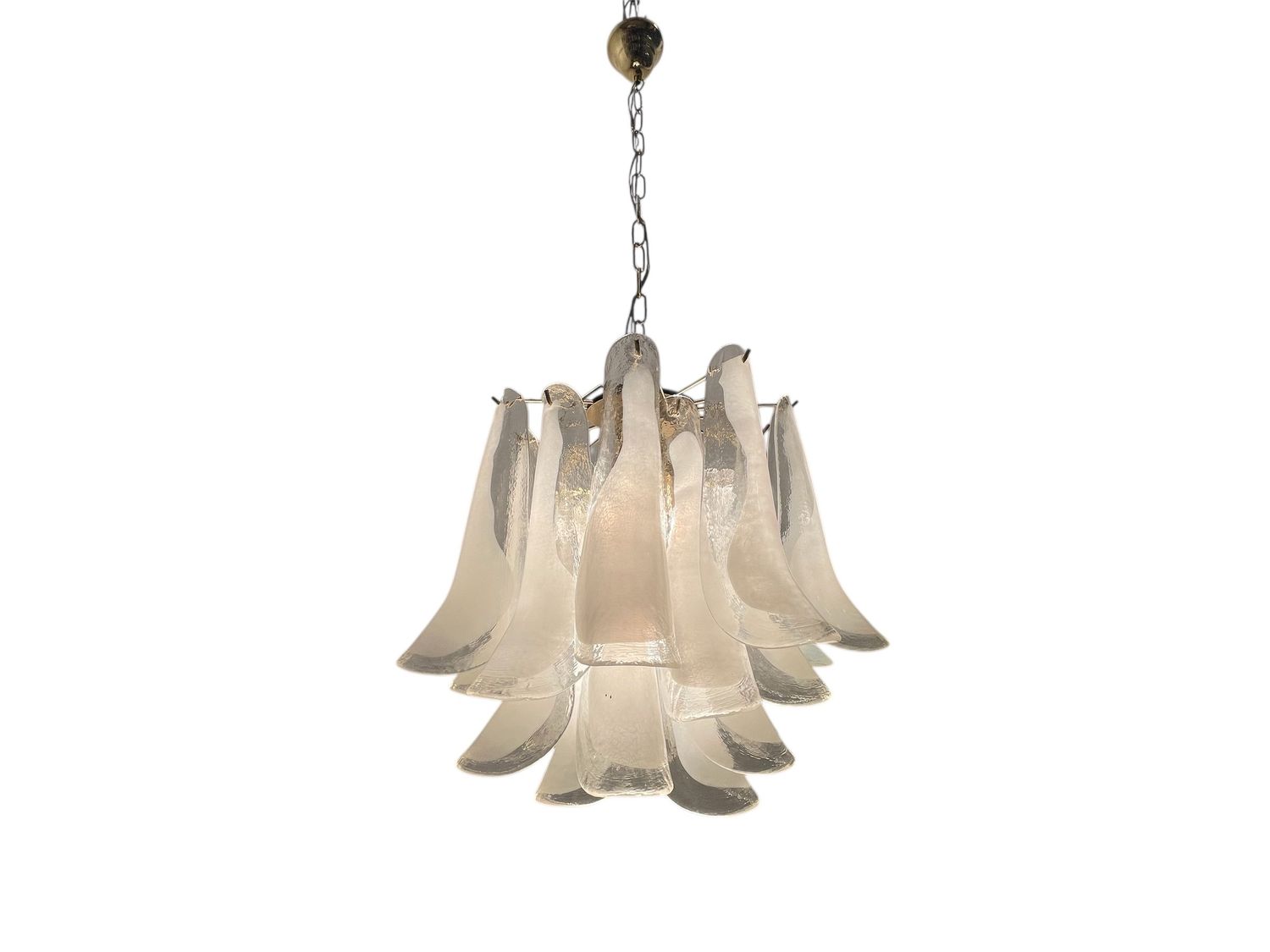 Vintage Murano Glass Petal Chandelier, Italy, 1970s
