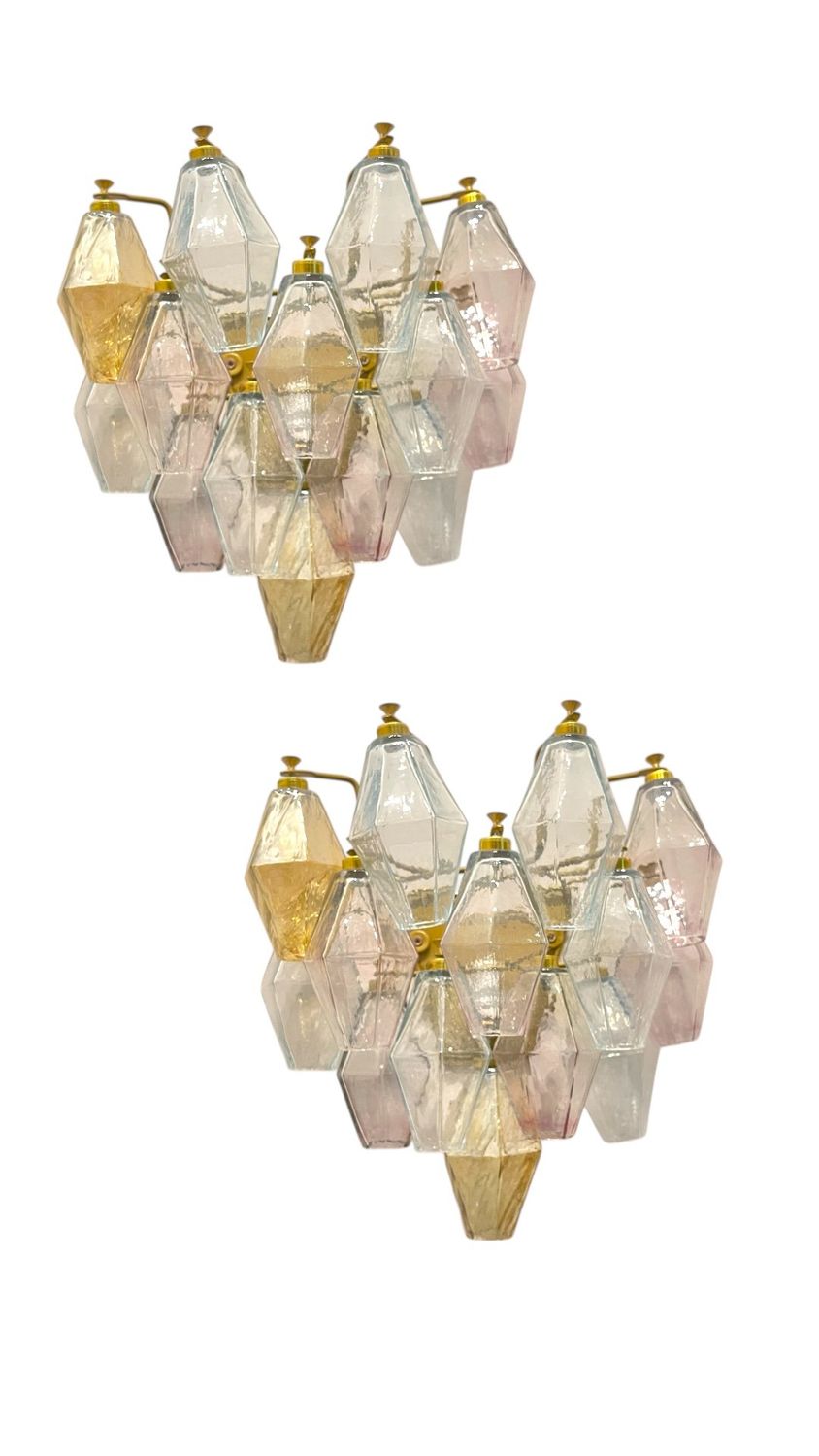Murano Glass Quadrilobi Chandelier by Paolo Venini, Italy, 1980s