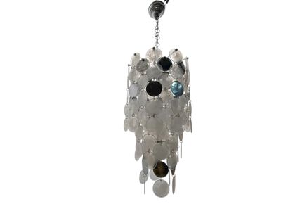 Space Age Murano Glass Chandelier by Nason Mille Luna, Italy, 1960s