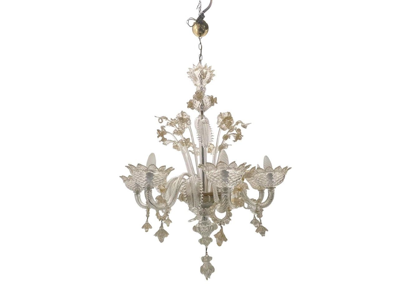 Large Venetian Murano Glass Chandelier, 1960s