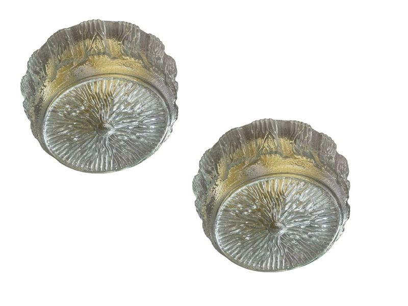 Murano Glass Flush Mount from Staff, Germany, 1970s, Set of 2