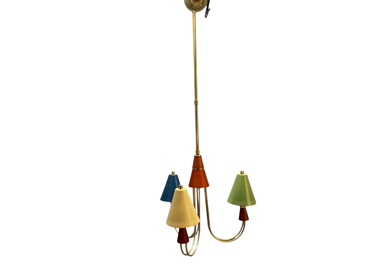 Multicolored Brass Pendant, 1980s
