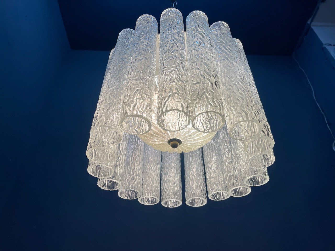 Murano Glass Tube Chandelier, 1970s