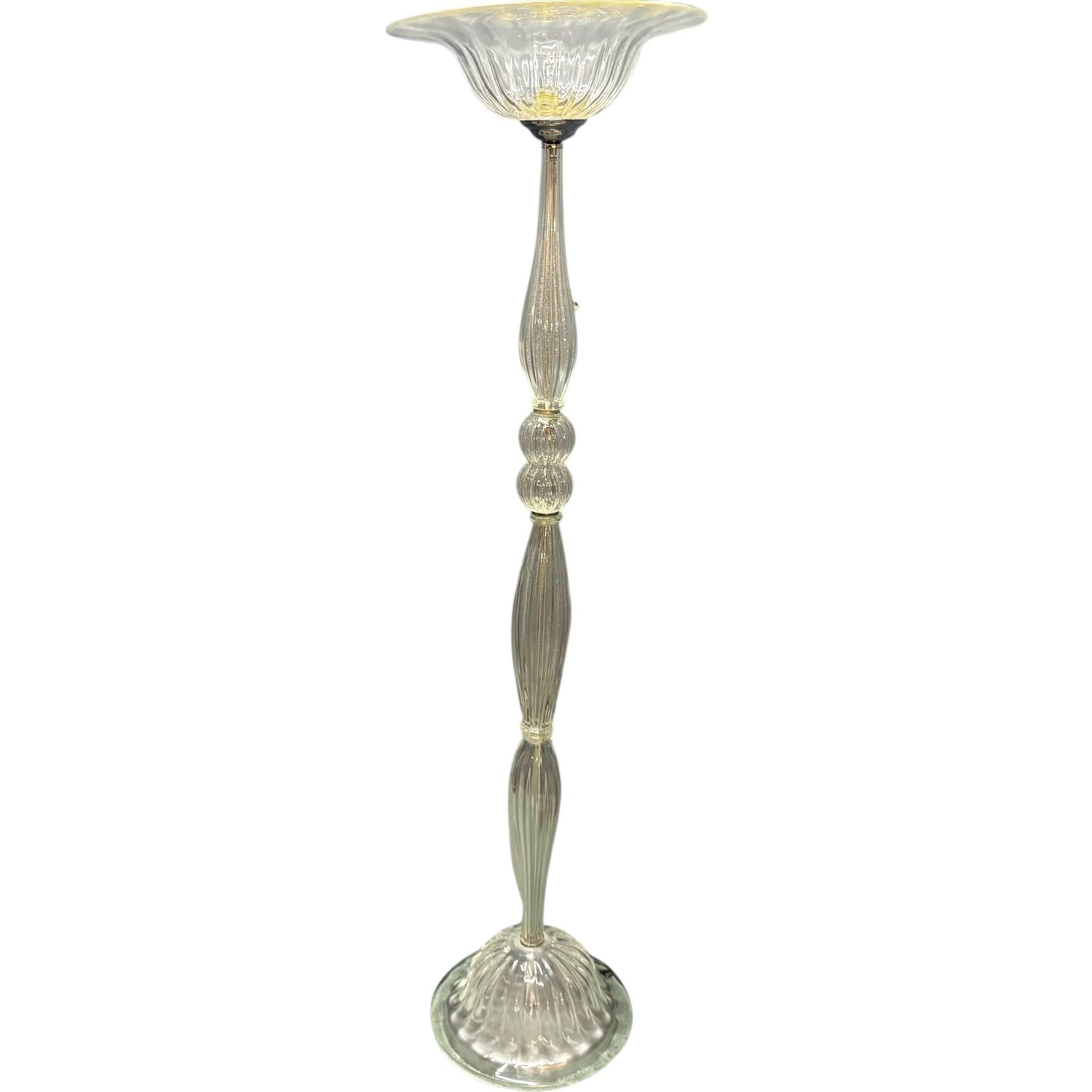 Murano Glass Floor Lamp attributed to Barovier &amp; Toso, 1950s