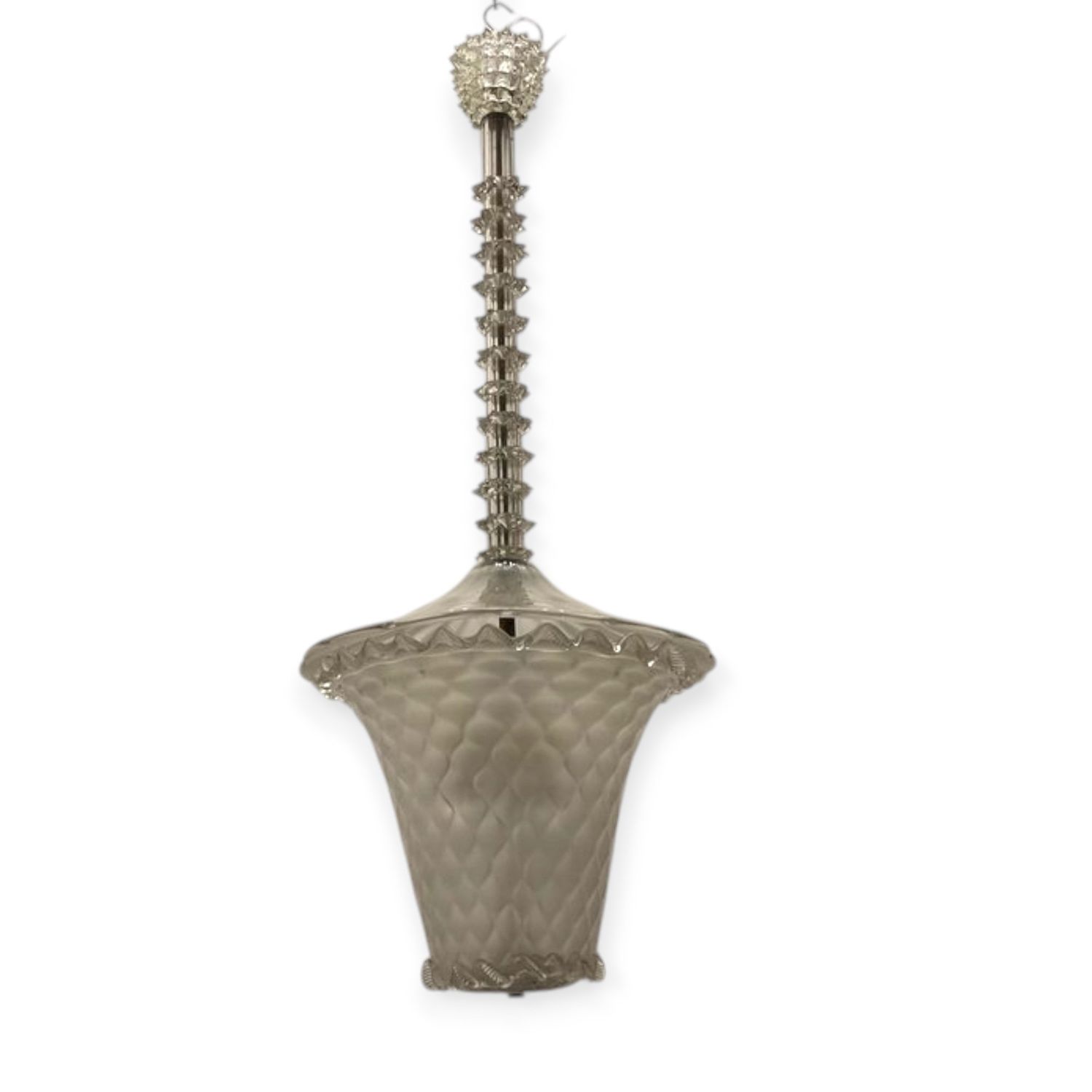 Large Venetian Murano Rostrato Glass Pendant, 1950s