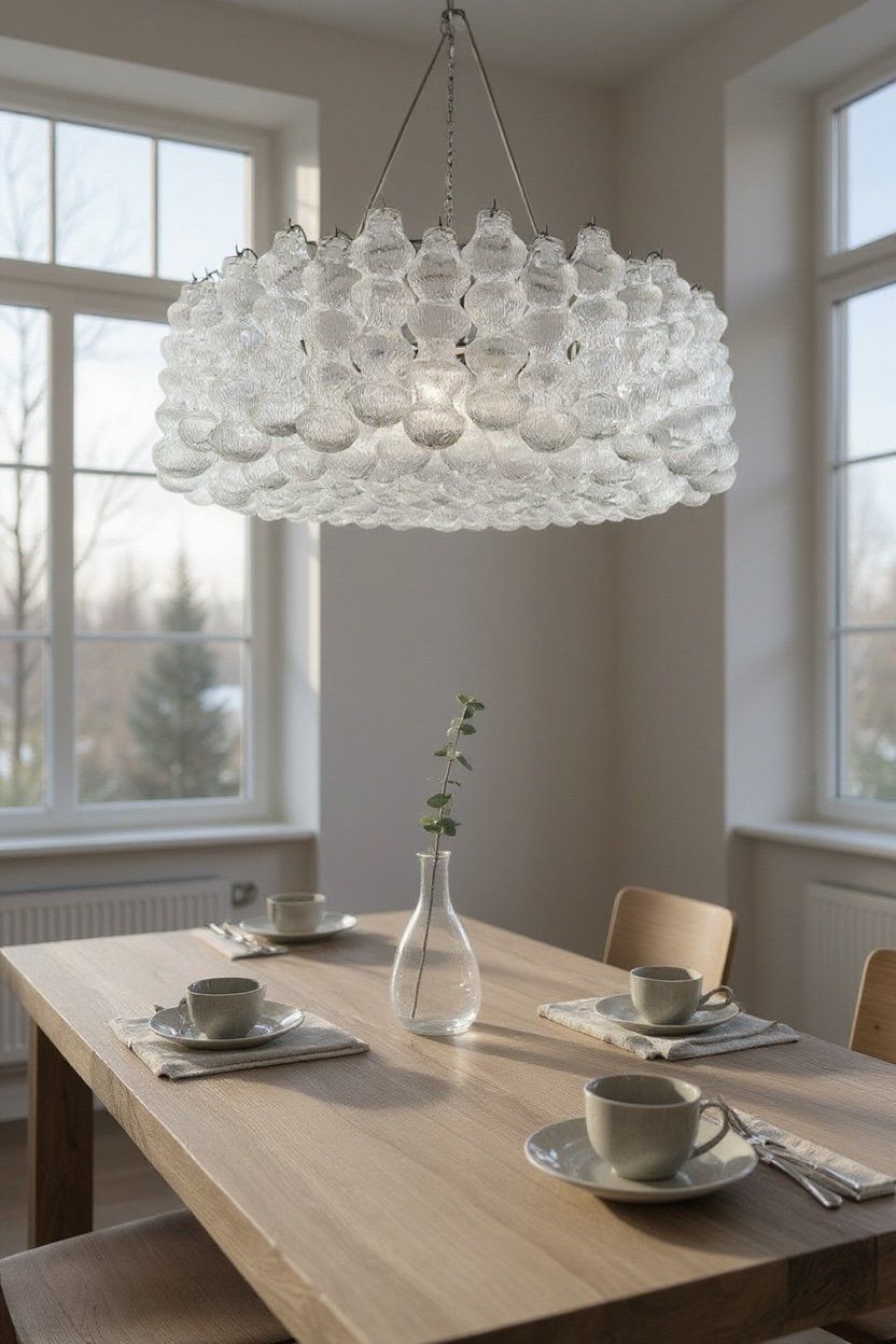 Large Bubble Chandelier in Murano Glass, 1980s