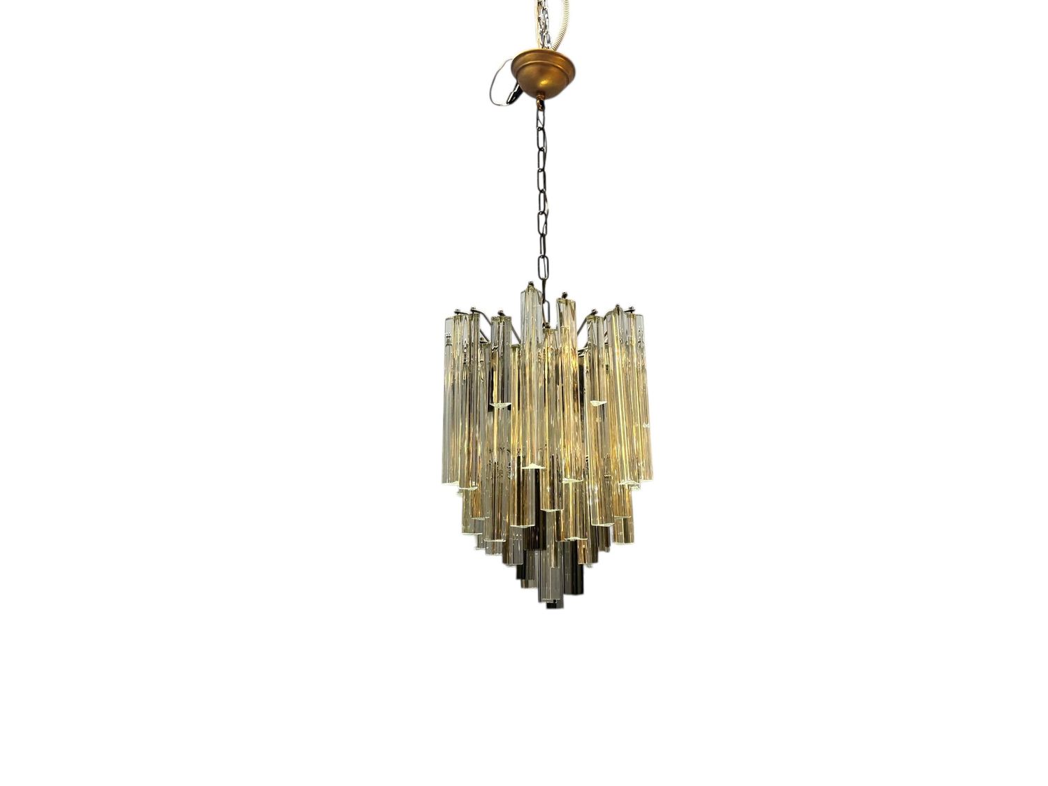 Murano Glass Trilobi Chandelier by Paolo Venini, 1970s