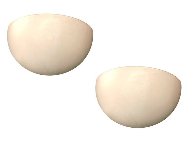 Large White Opaline Glass Sconces by Victoria, Italy, 1980s, Set of 2
