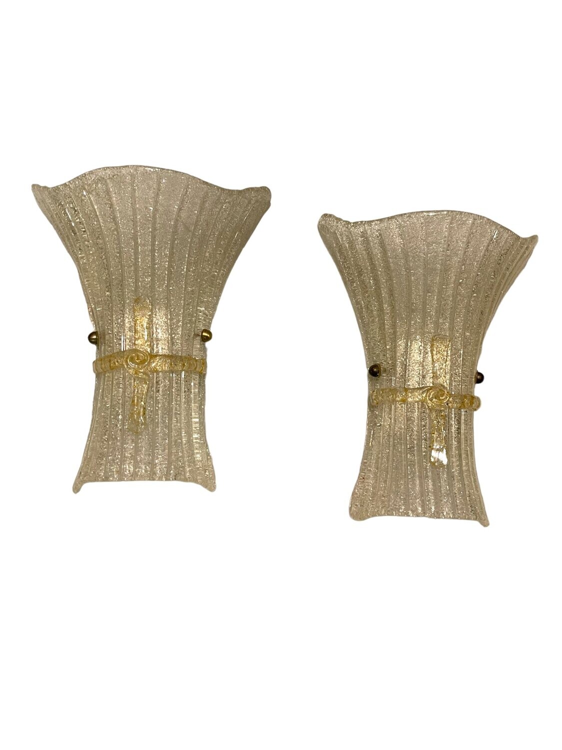 Large Murano Glass Sconces, 1980s, Set of 2