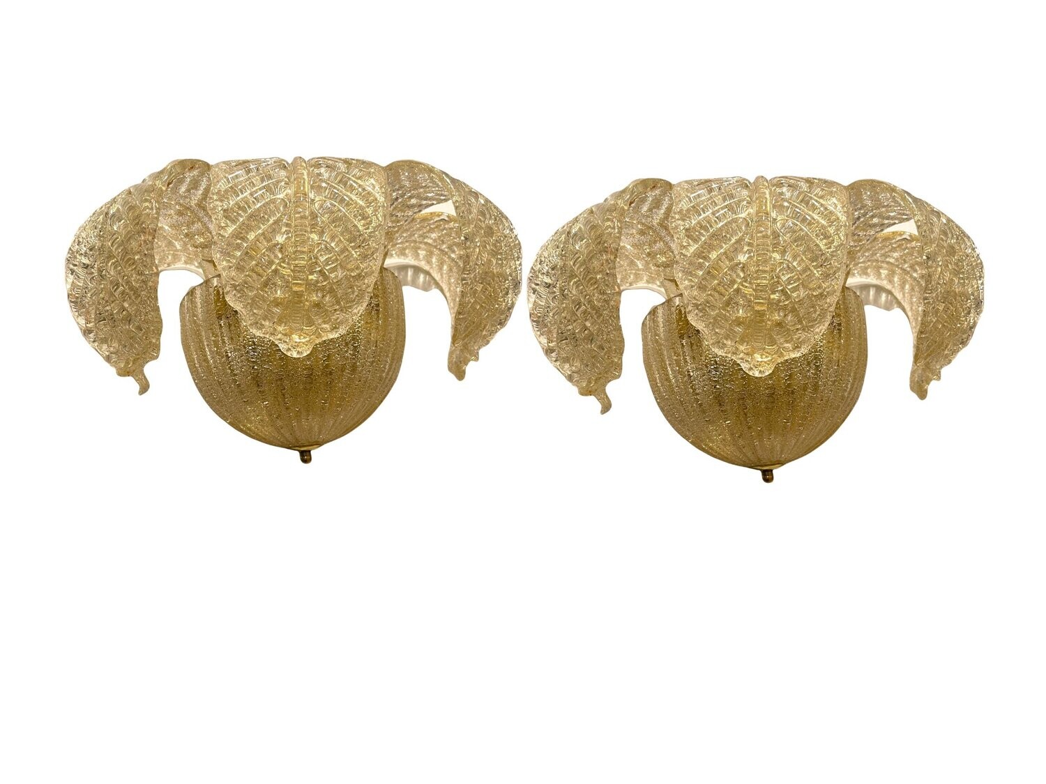 Italian Murano Glass Sconces, Set of 2