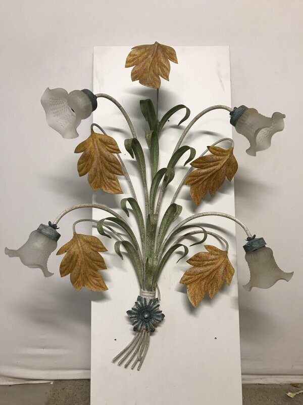 Large Florentine Wrought Iron Wall Light