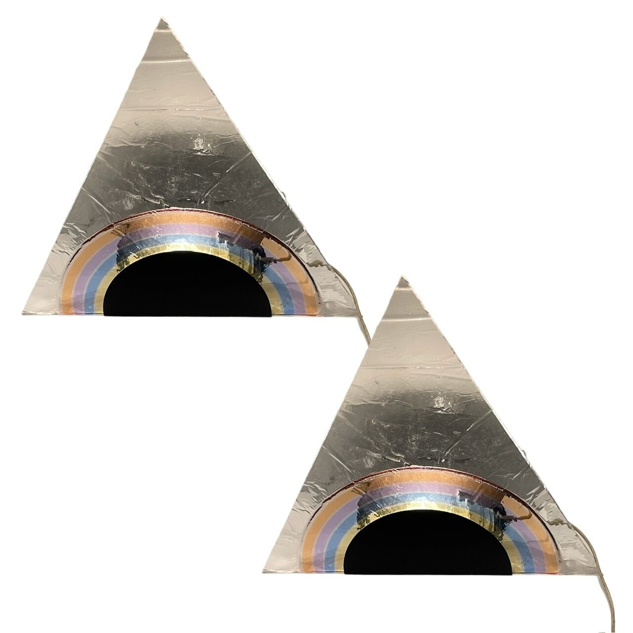 Acrylic Rainbow Sconces, 1980s, Set of 2