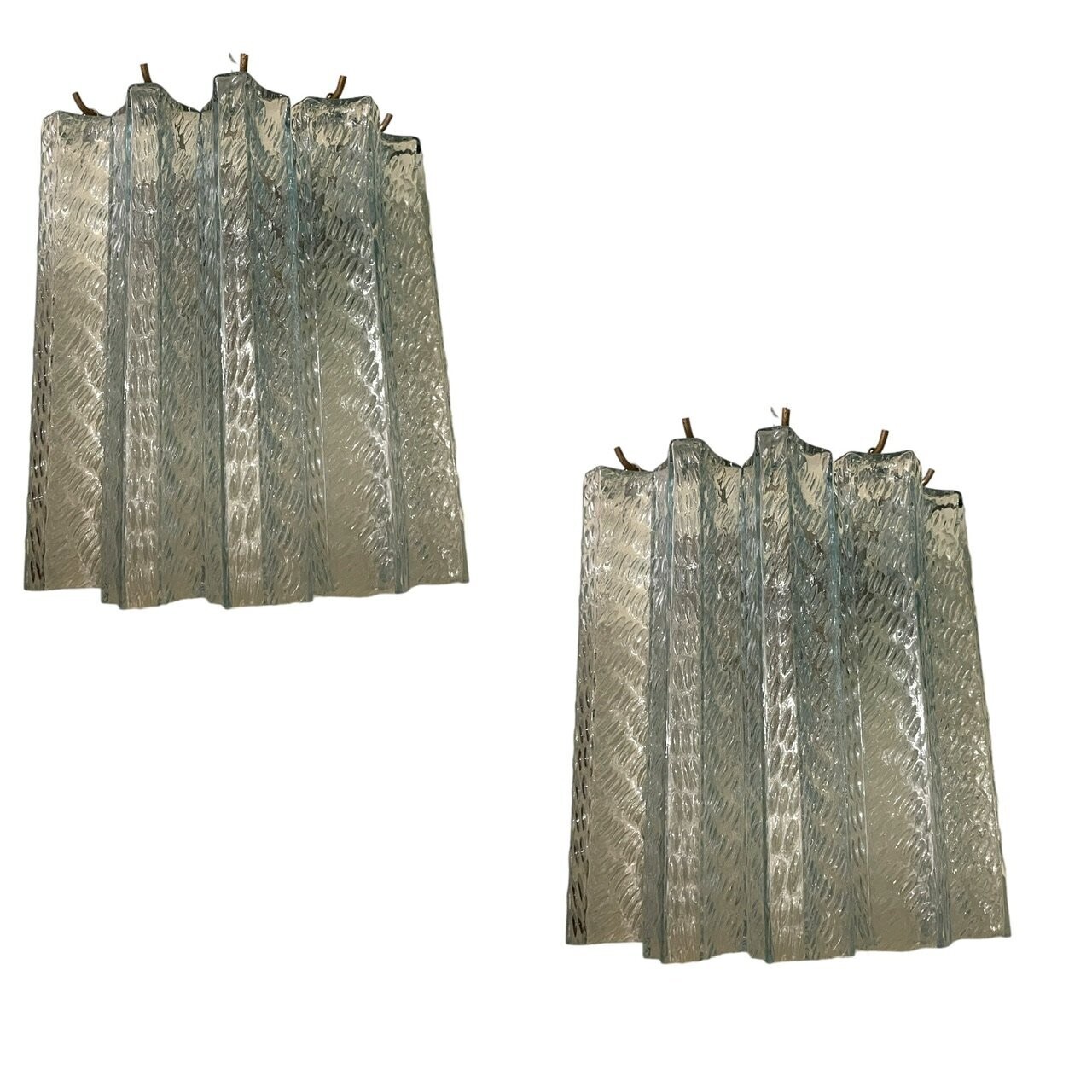 Murano Glass Tube Sconces, 1980s, Set of 2