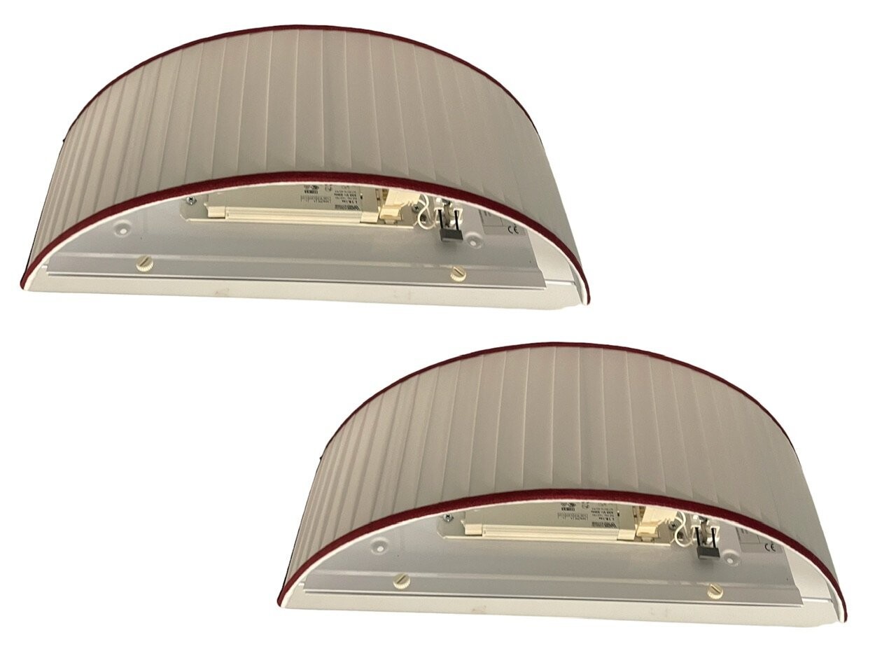 Satin Pleated Sconces by Zonca, 1990s, Set of 2