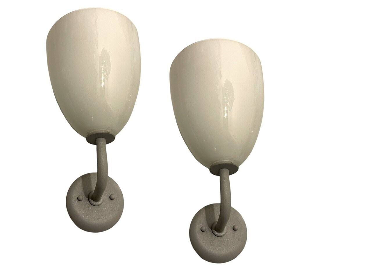 Opaline Glass Sconces from Zonca, 1980s, Set of 2