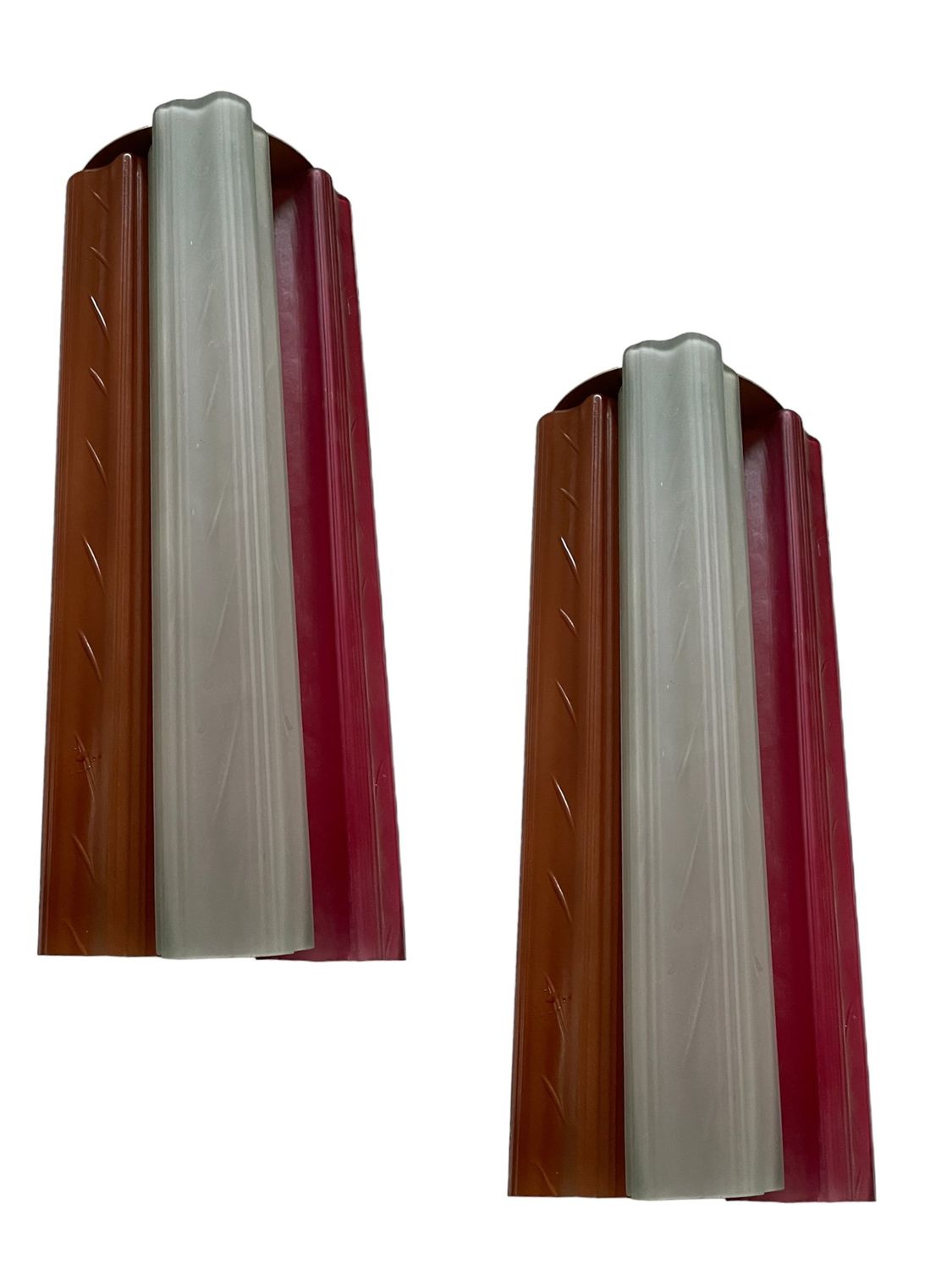 Multicolored Glass Tronchi Tube Sconces, 1970s, Set of 2