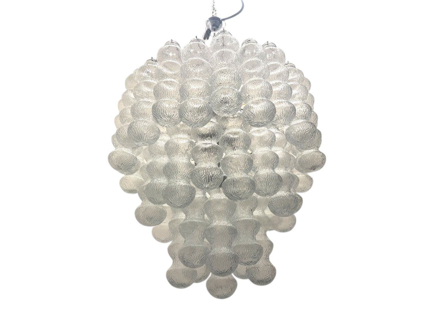 Large Vintage Murano-Style Glass Chandelier, 1980s