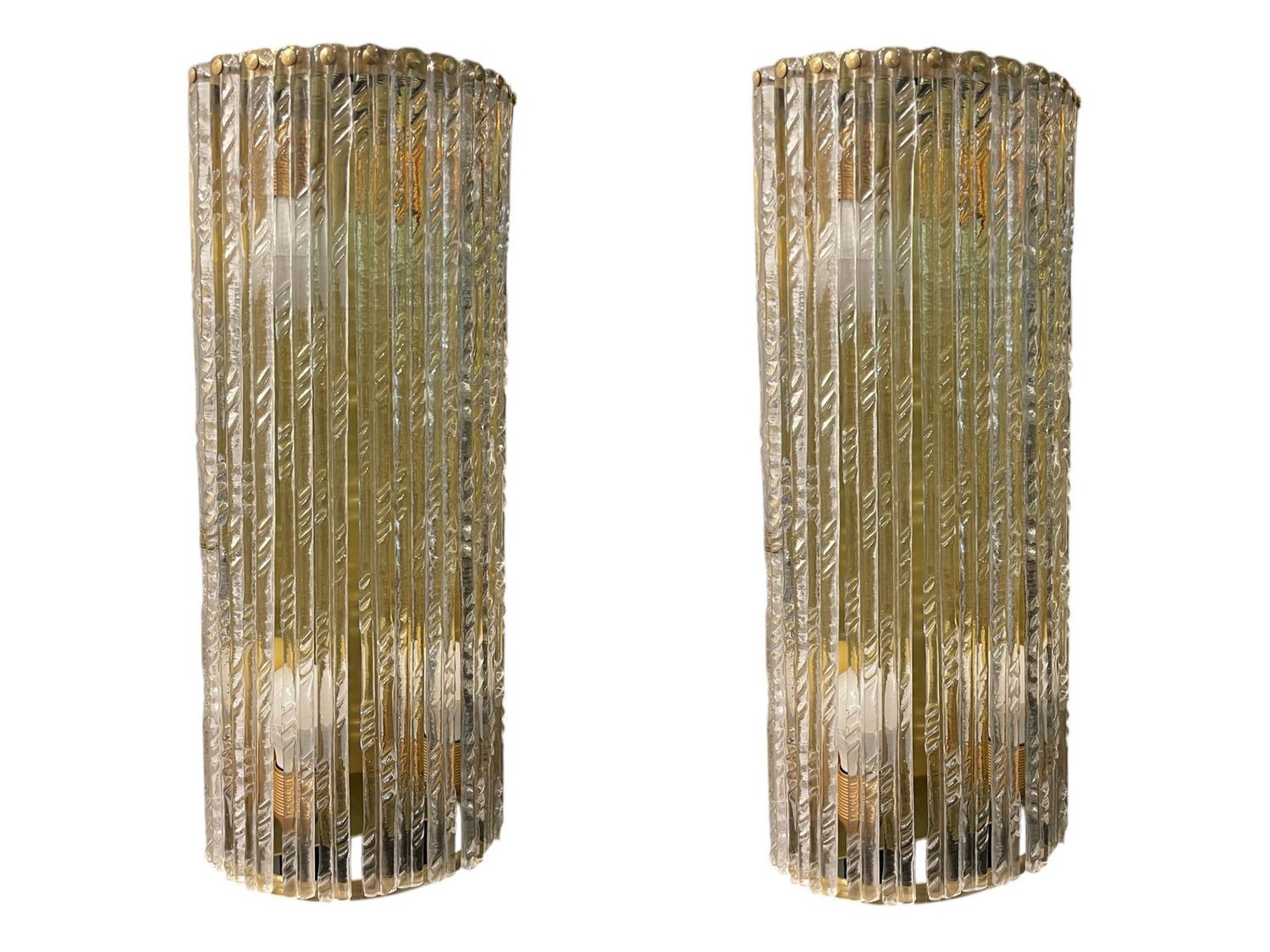 Large Murano Glass Sconces, 1980s, Set of 2