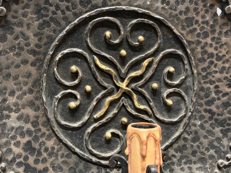 Wrought Iron Wall Sconces, Italy, 1970s, Set of 2