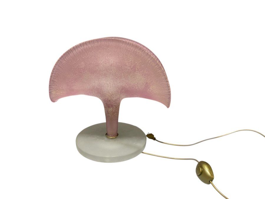Pink Murano Glass Table Lamp, 1980s