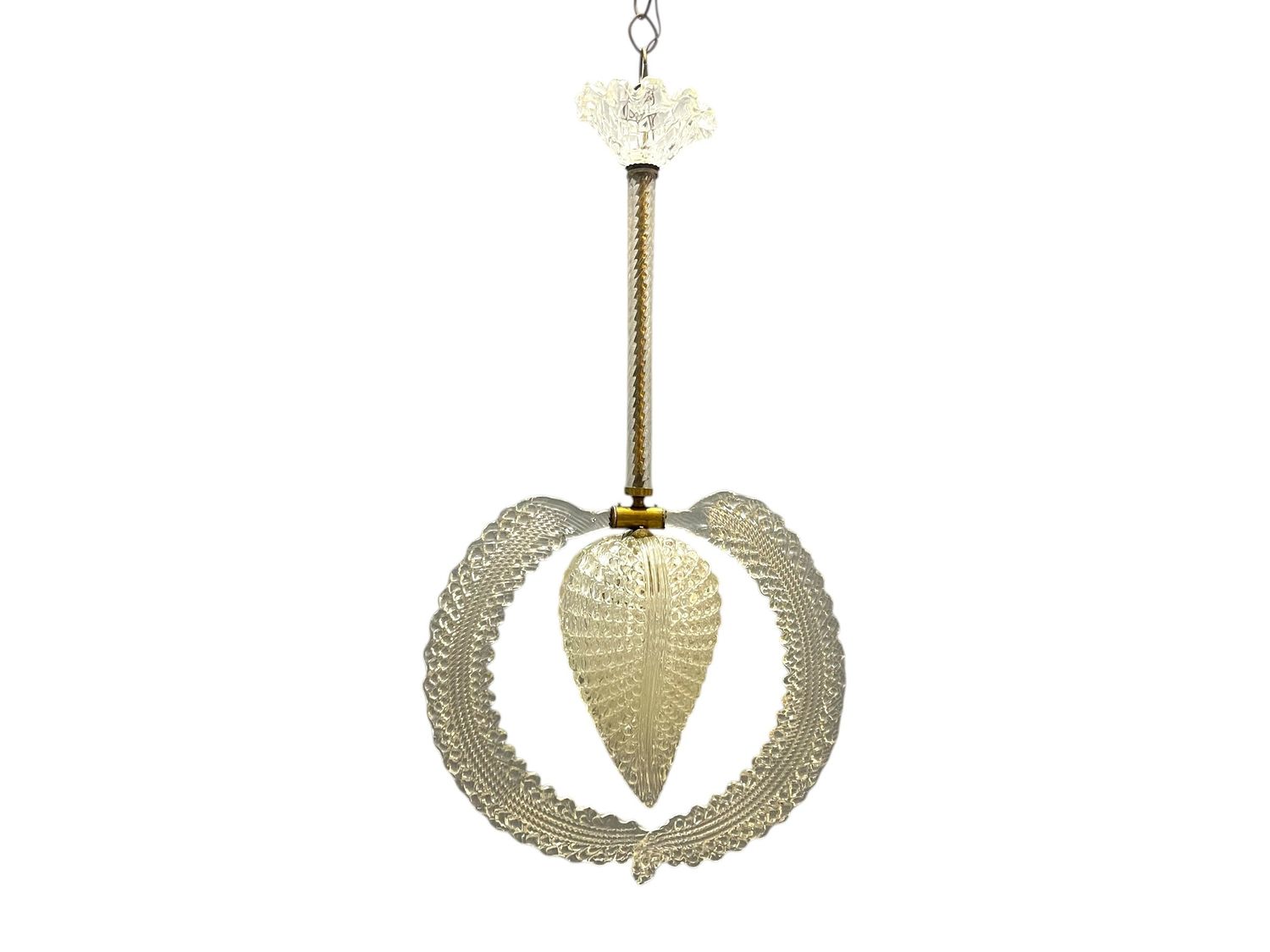 Murano Glass Pendant from Ercole Barovier, Italy, 1950s