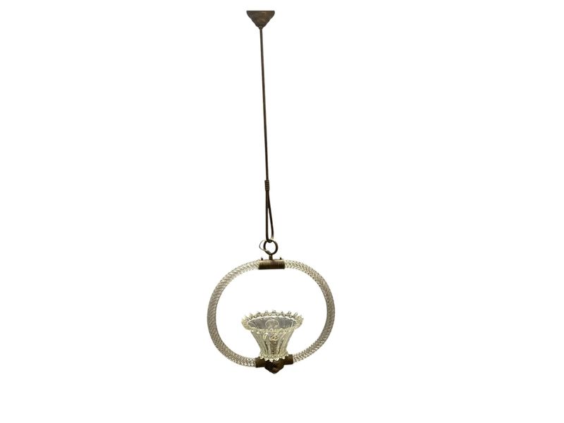 Murano Glass Pendant from Barovier, 1940s