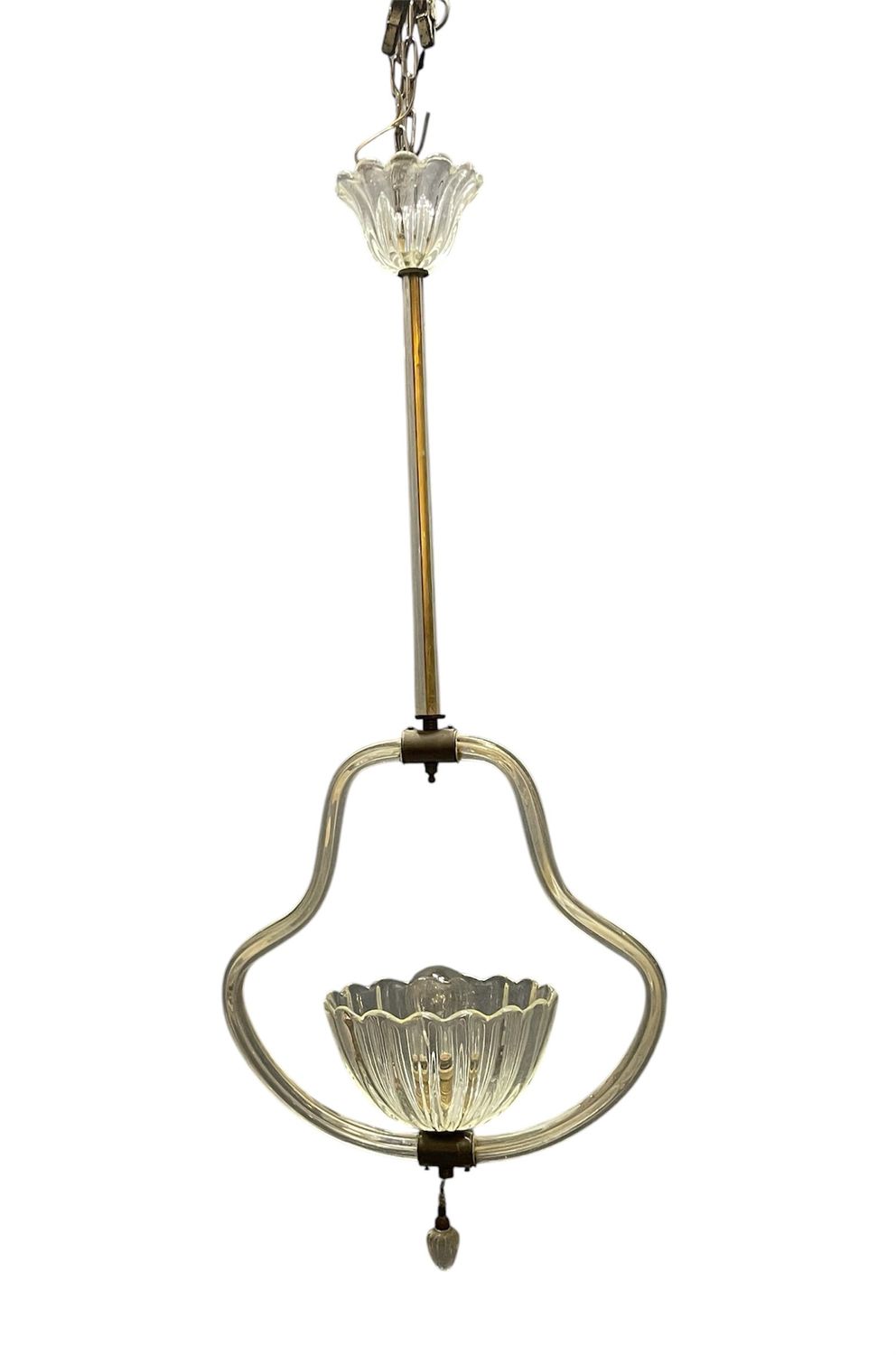 Murano Glass Pendant Light by Ercole Barovier, 1950s