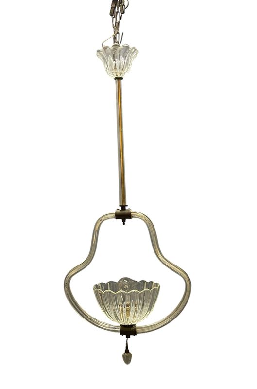 Murano Glass Pendant Light by Ercole Barovier, 1950s
