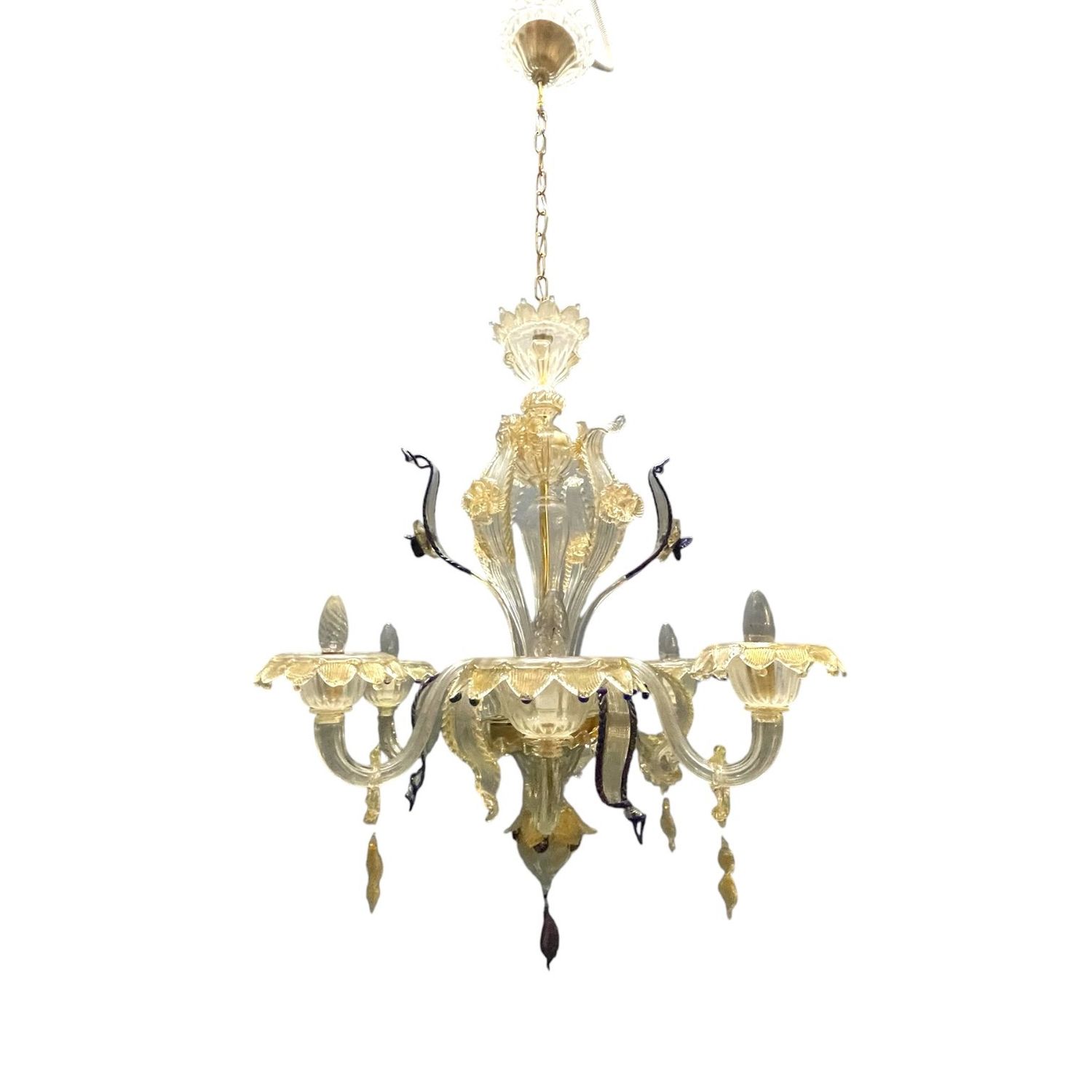 Venetian Murano Glass Chandelier, 1960s