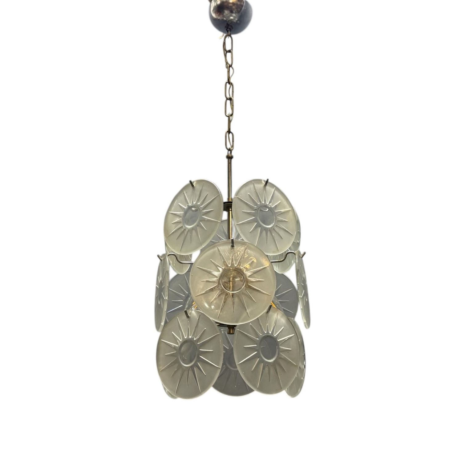 Murano Glass Disc Chandelier, 1970s