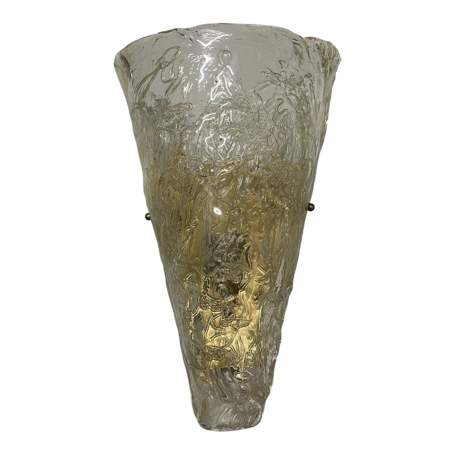 Large Ice Wall Sconce in Murano Glass, 1970s