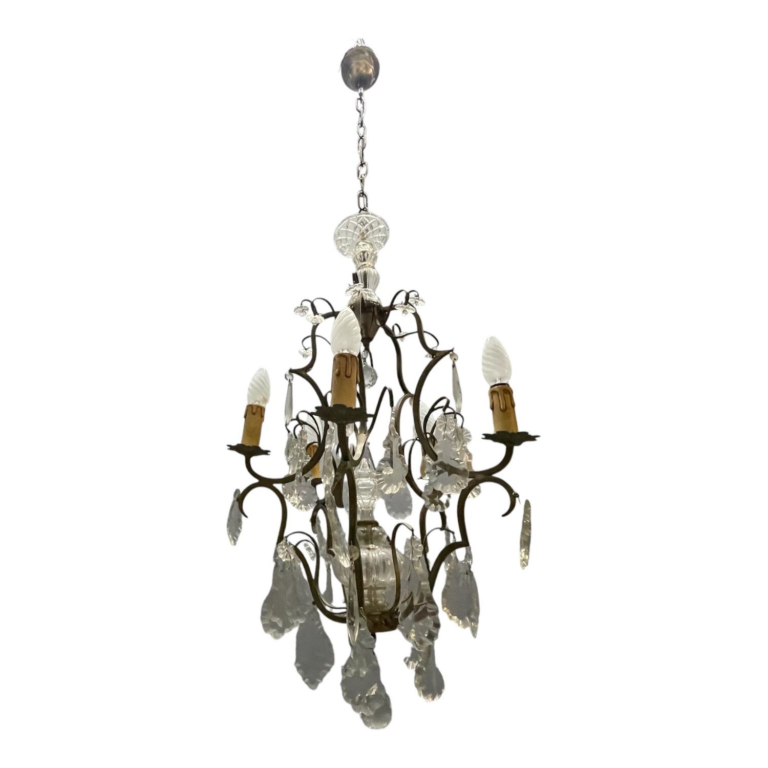Vintage Italian Crystal Chandelier, 1940s