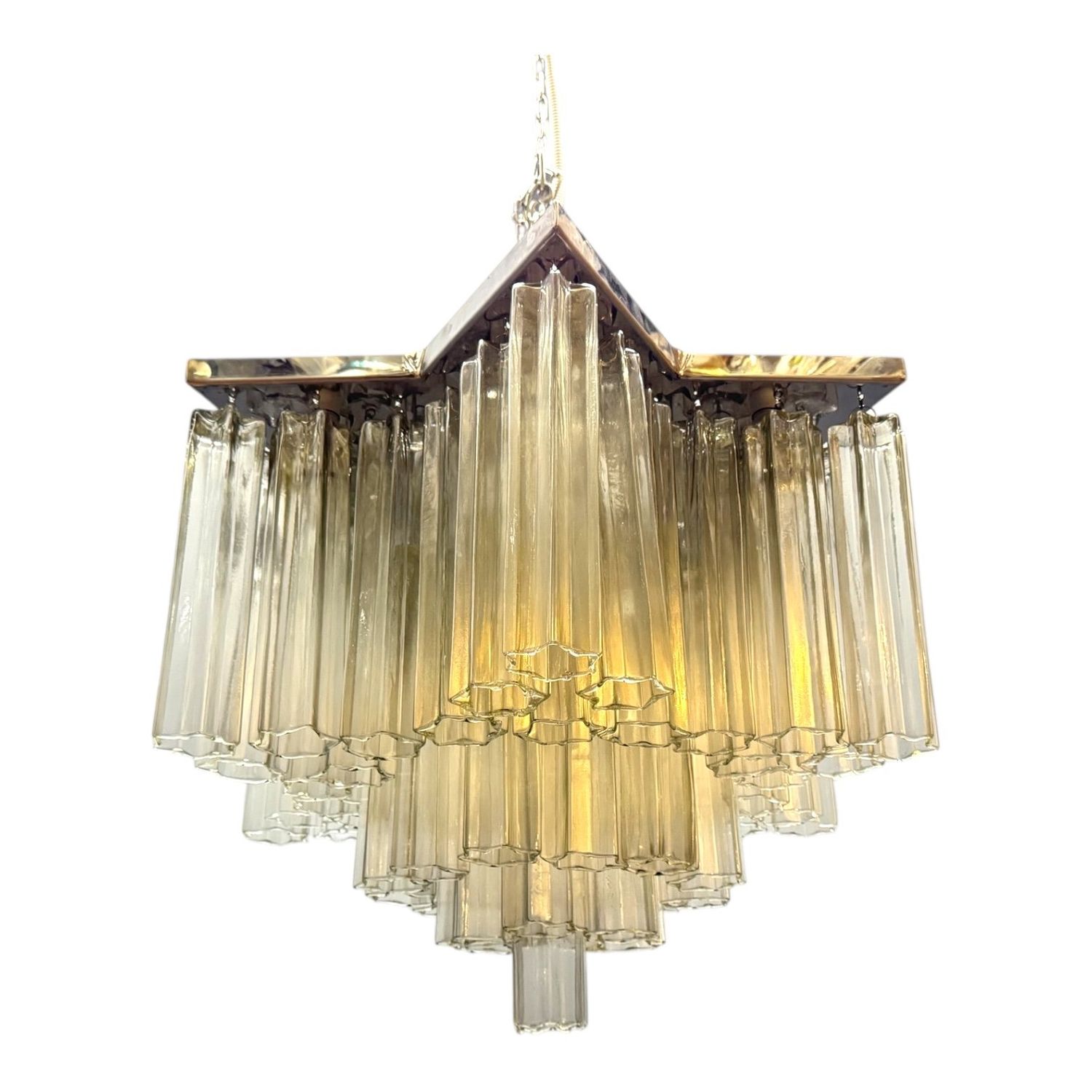 Large Murano Glass Tronchi Star Flush Mount, 1980s
