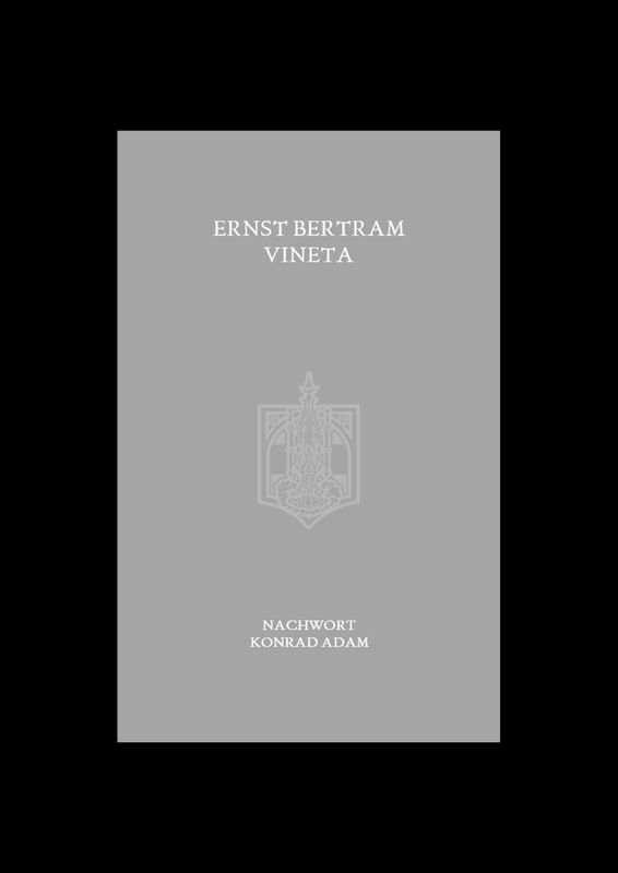 Konrad Adam - Ernst Bertram (Vineta)