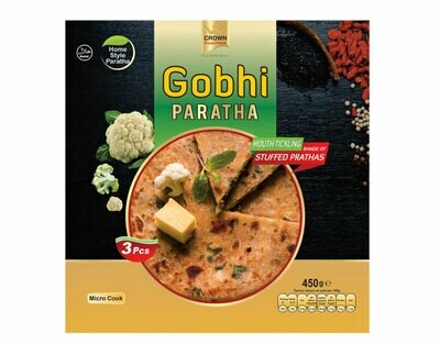 Crown Frozen Foods Gobhi Paratha 3pcs 450g