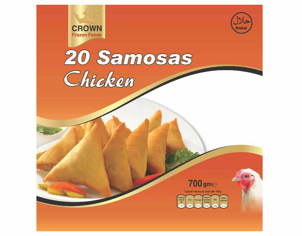 Crown Frozen Food Chicken Punjabi Samosa 20pcs