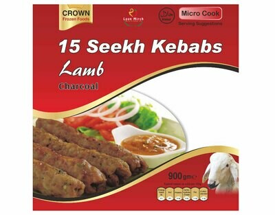 Crown 15 Seekh Kebabs Lamb 15pcs 900g