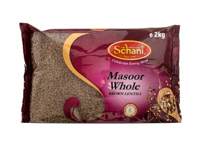 Schani - Masoor Whole Brown Lentils (Sabut Masoor Dal) -  1kg