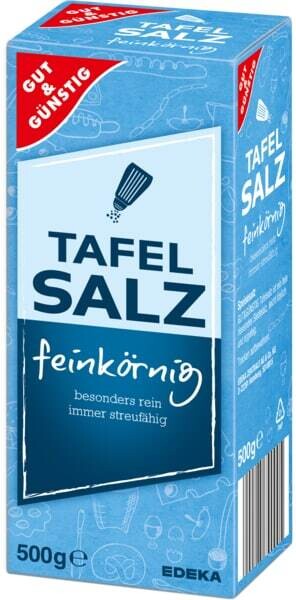 Tafel Salz (feinkornig) 500g