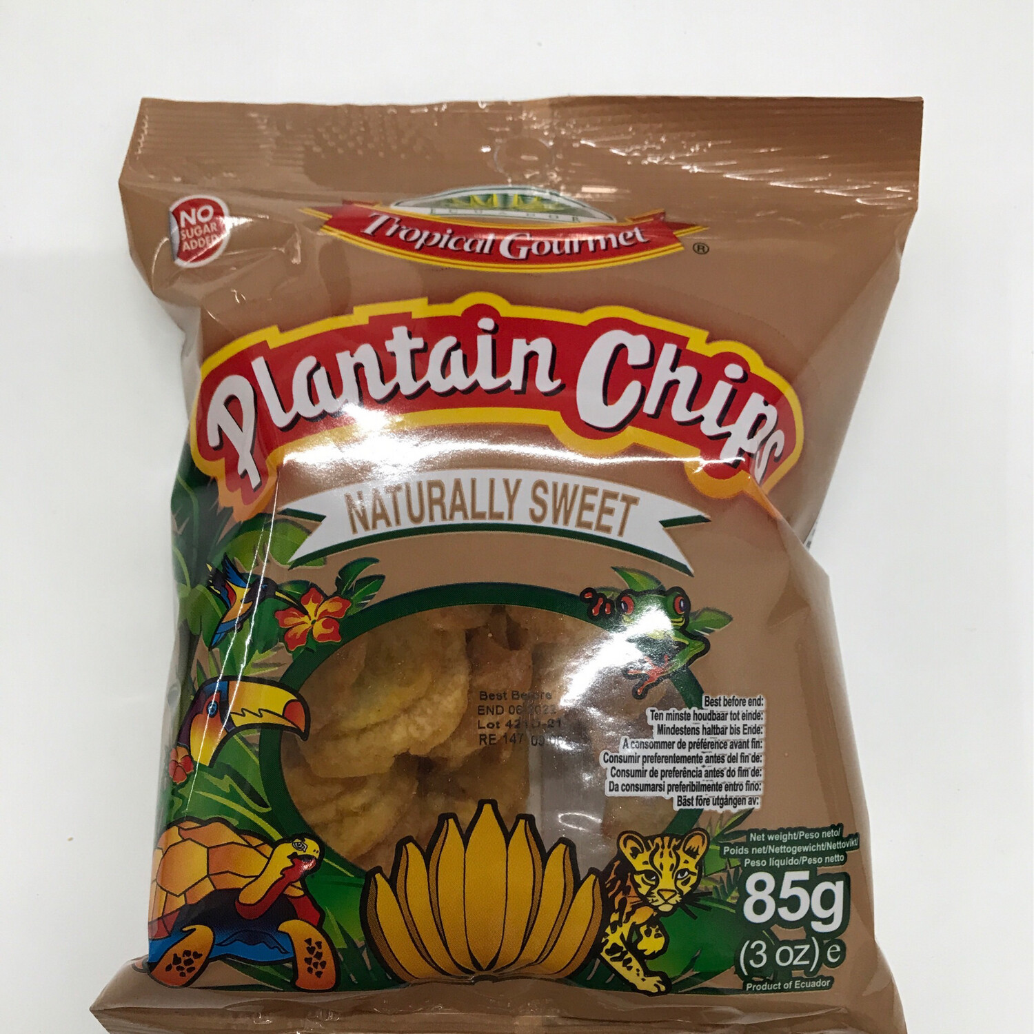 Tropical Gourmet Plantain Chips Naturally Sweet 85g