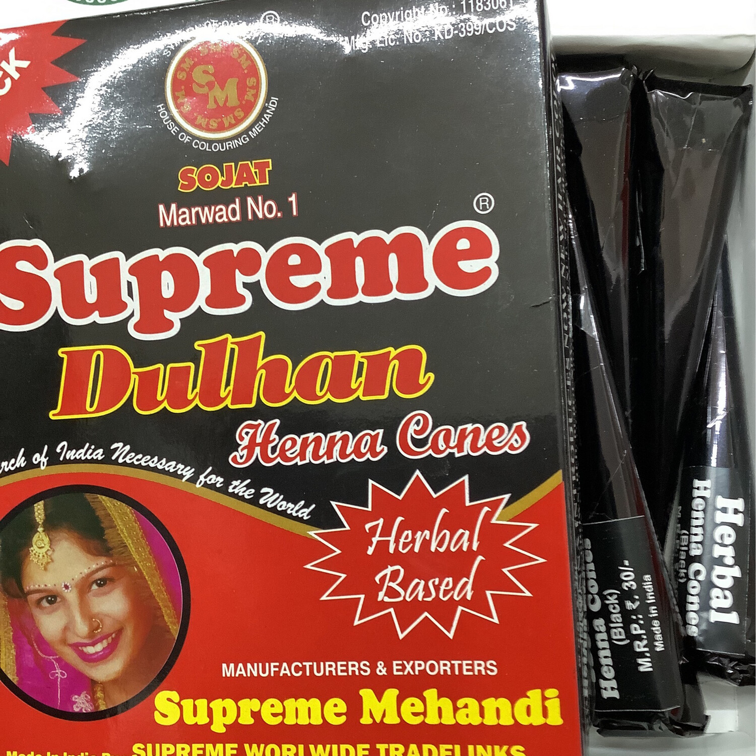 Sojat Supreme Dulhan Henna Cones