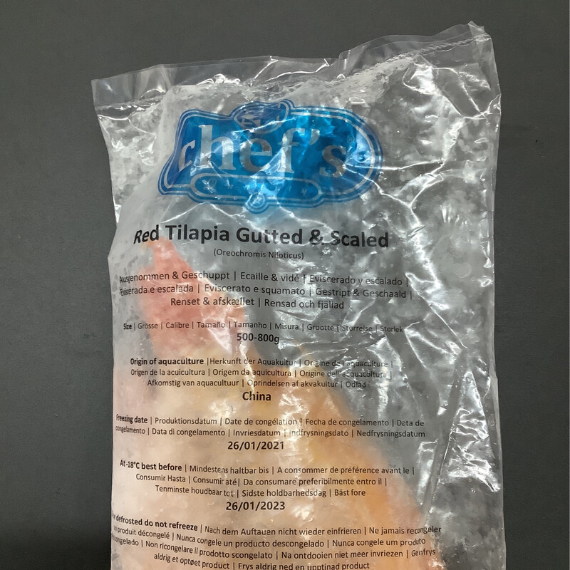 Chefs Red Tilapia Gutted &amp; Scaled 4kg
