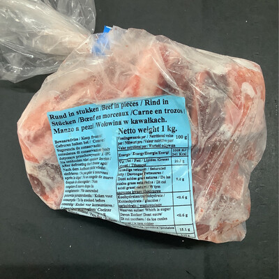 Beef in pieces 1kg (Rindfleisch in Stücken)