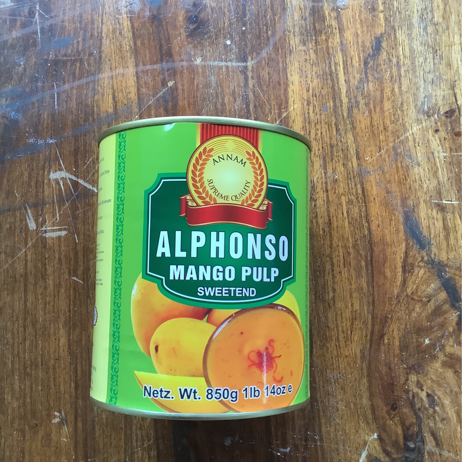 Annam Alphonso Mango Pulp (Alphonso Mango Fruchtfleisch) 850g
