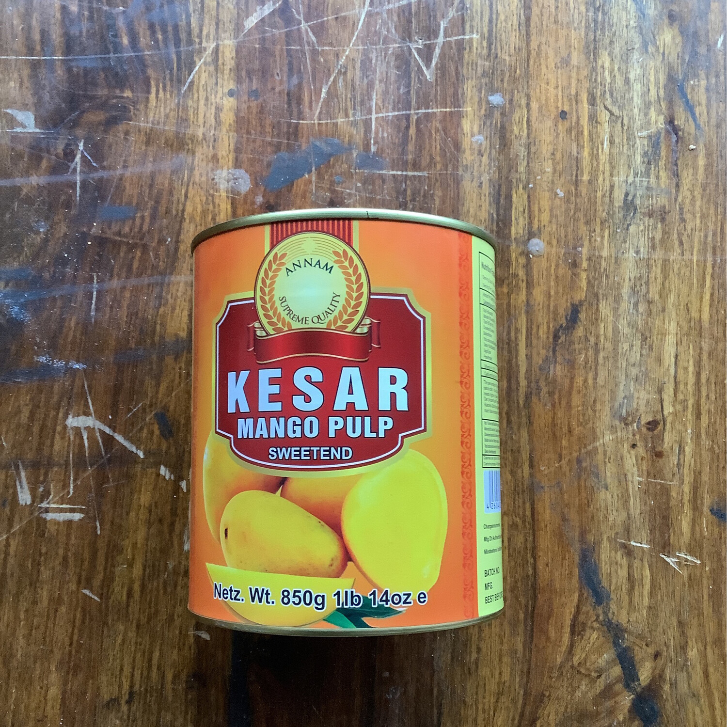 Annam Kesar Mango-Fruchtfleisch 850ml