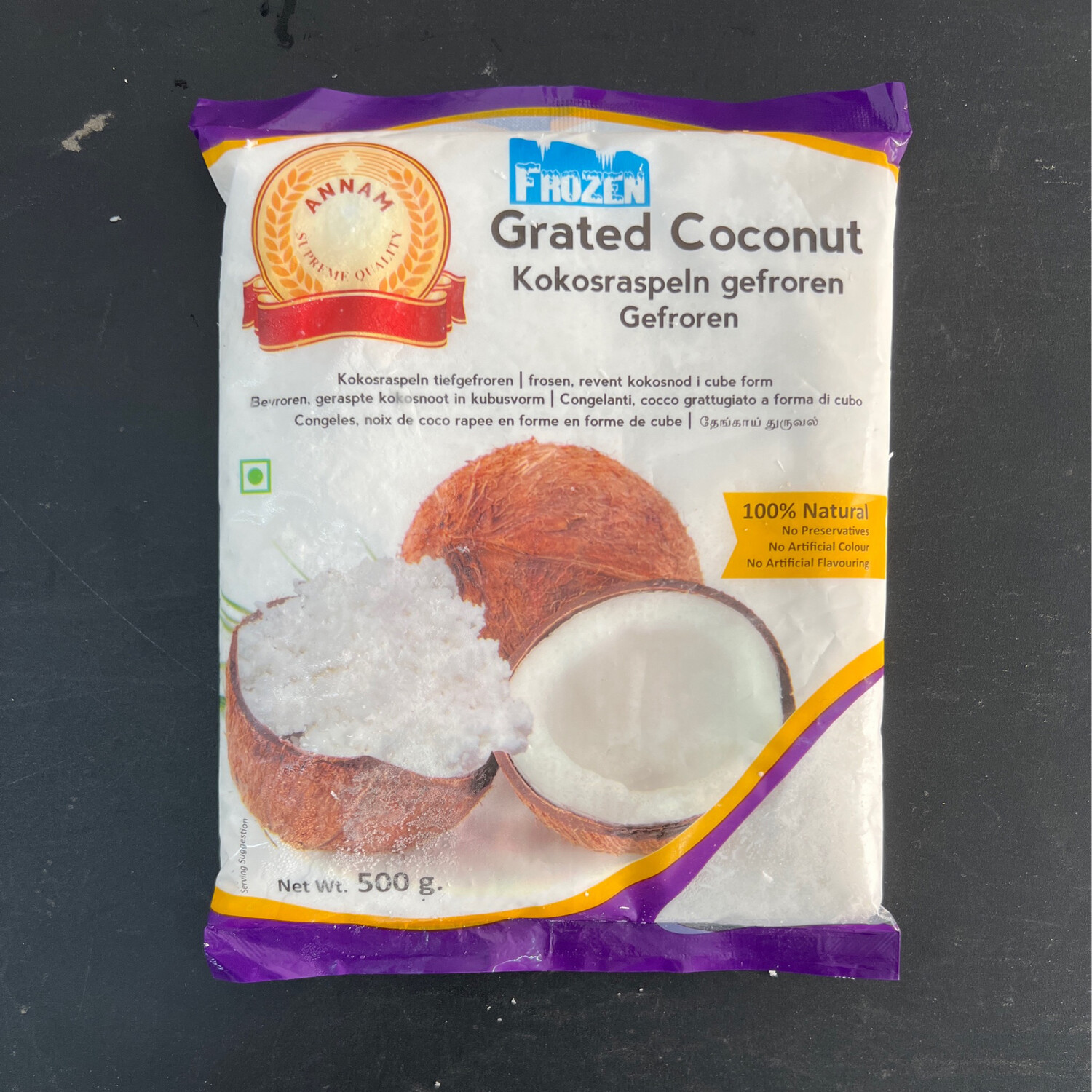 Annam Frozen Grated Coconut 500g